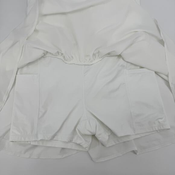 Joylab Women's Large White Sleeveless Mini Dress Drop Waist Activewear Athletic - Picture 5 of 10